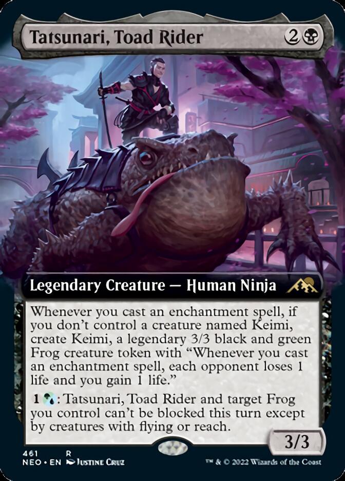 Tatsunari, Toad Rider (Extended Art) [Kamigawa: Neon Dynasty] | Deep Dive Games St. Marys