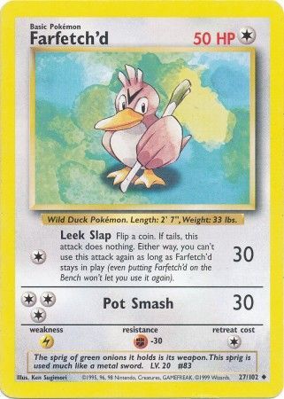 Farfetch'd (27/102) [Base Set Unlimited] | Deep Dive Games St. Marys