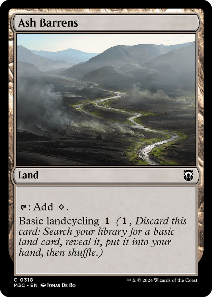 Ash Barrens (Ripple Foil) [Modern Horizons 3 Commander] | Deep Dive Games St. Marys