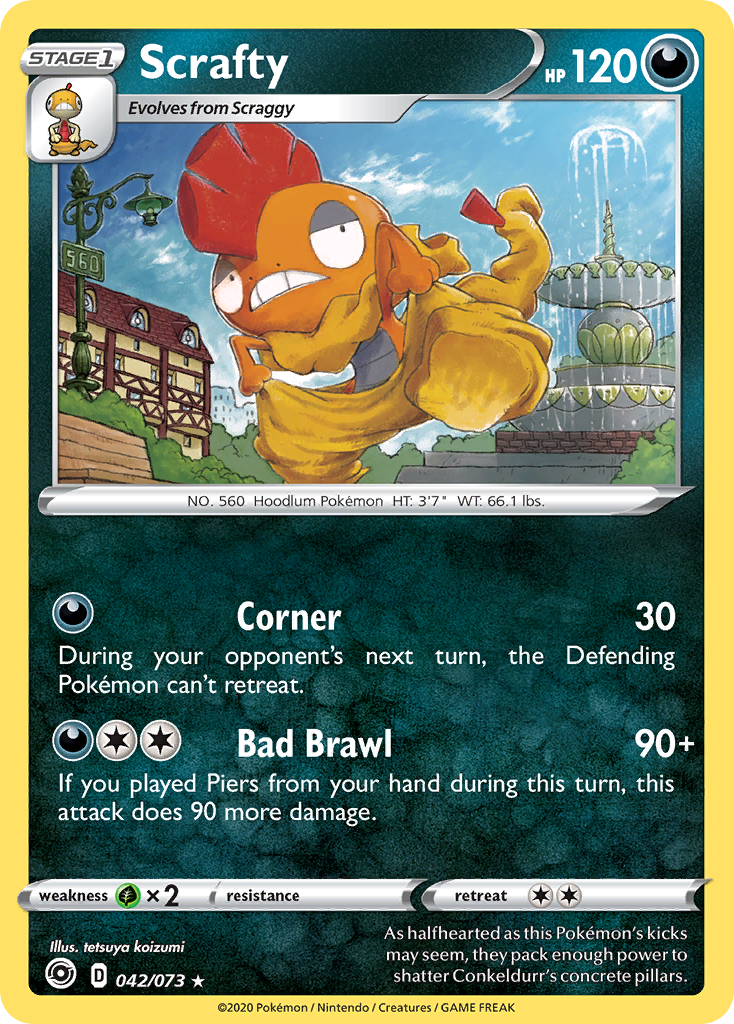 Scrafty (042/073) [Sword & Shield: Champion's Path] | Deep Dive Games St. Marys