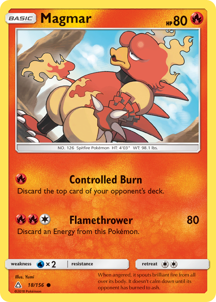 Magmar (18/156) [Sun & Moon: Ultra Prism] | Deep Dive Games St. Marys