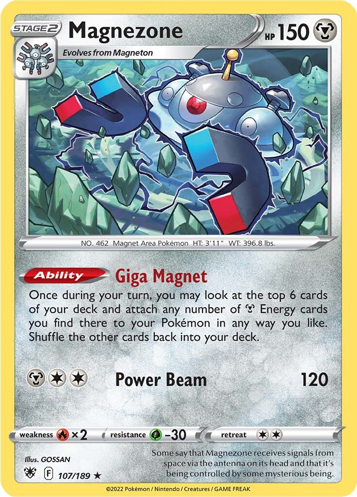 Magnezone (107/189) (Theme Deck Exclusive) [Sword & Shield: Astral Radiance] | Deep Dive Games St. Marys