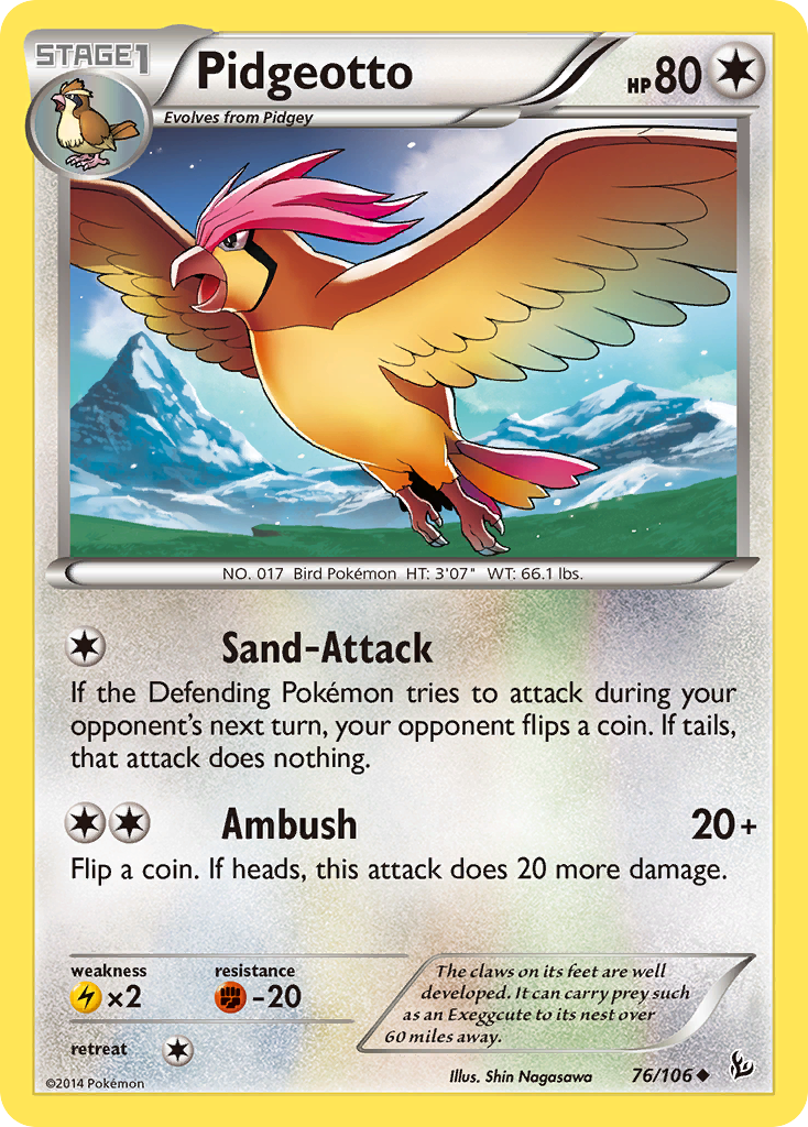 Pidgeotto (76/106) [XY: Flashfire] | Deep Dive Games St. Marys