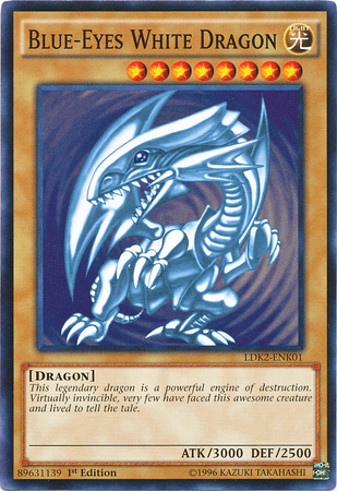 Blue-Eyes White Dragon (Version 2) [LDK2-ENK01] Common | Deep Dive Games St. Marys