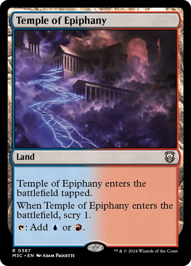 Temple of Epiphany (Ripple Foil) [Modern Horizons 3 Commander] | Deep Dive Games St. Marys