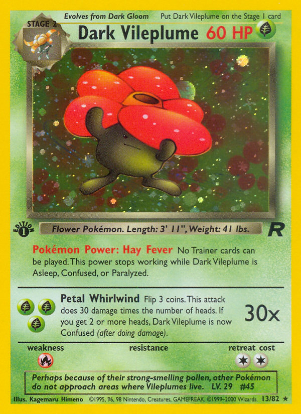 Dark Vileplume (13/82) [Team Rocket 1st Edition] | Deep Dive Games St. Marys