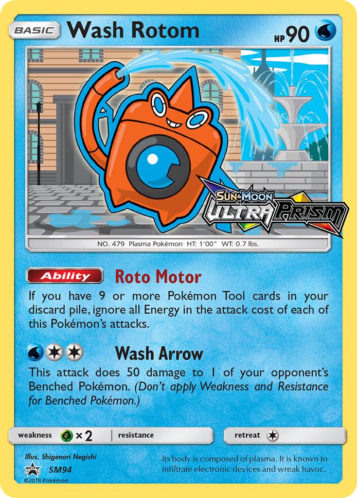 Wash Rotom (SM94) [Sun & Moon: Black Star Promos] | Deep Dive Games St. Marys