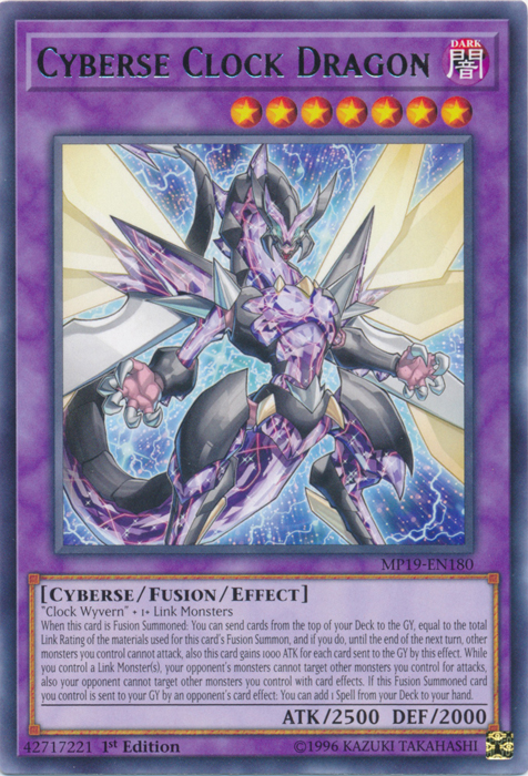 Cyberse Clock Dragon [MP19-EN180] Rare | Deep Dive Games St. Marys