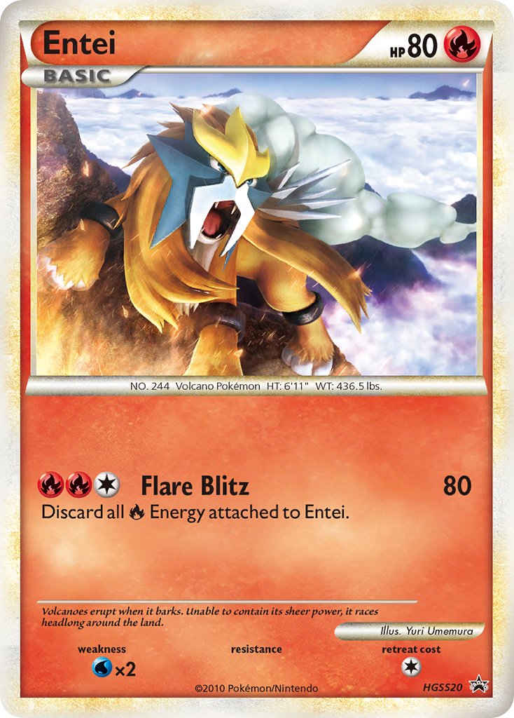 Entei (HGSS20) [HeartGold & SoulSilver: Black Star Promos] | Deep Dive Games St. Marys