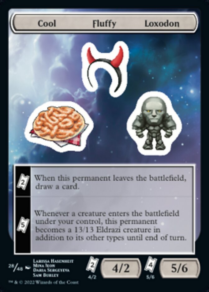 Cool Fluffy Loxodon [Unfinity Stickers] | Deep Dive Games St. Marys