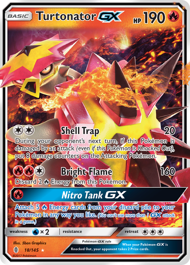 Turtonator GX (18/145) [Sun & Moon: Guardians Rising] | Deep Dive Games St. Marys