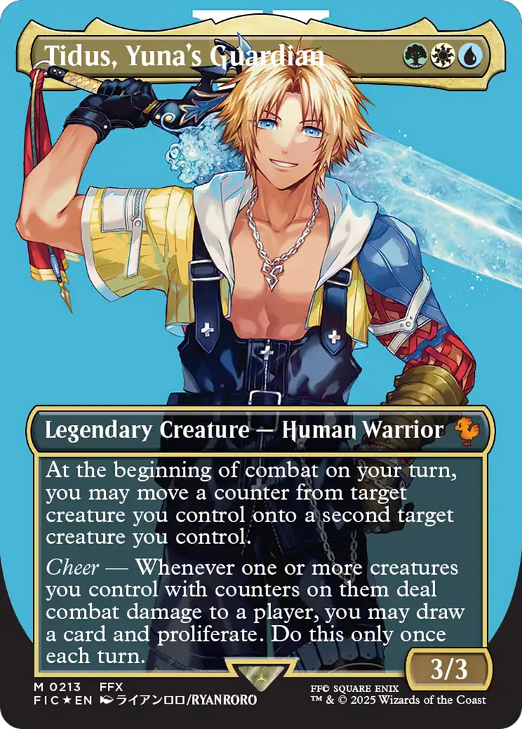 Tidus, Yuna's Guardian (Borderless) (Surge Foil) [FINAL FANTASY Commander] | Deep Dive Games St. Marys