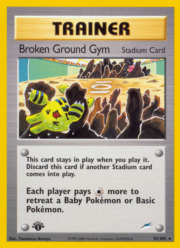 Broken Ground Gym (92/105) [Neo Destiny 1st Edition] | Deep Dive Games St. Marys