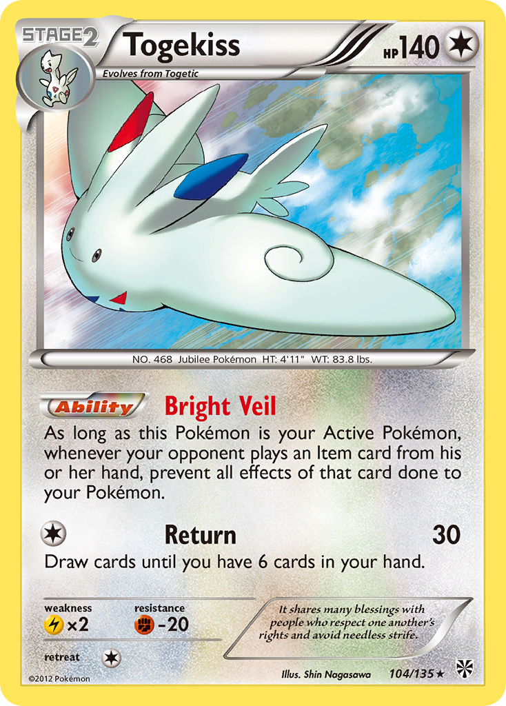 Togekiss (104/135) [Black & White: Plasma Storm] | Deep Dive Games St. Marys