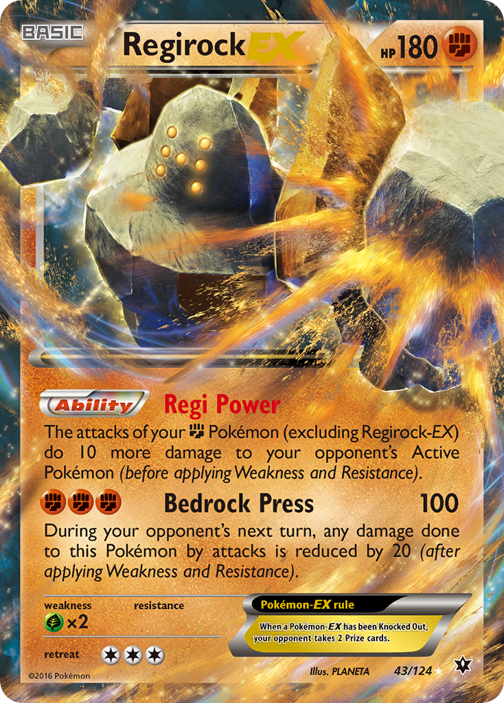 Regirock EX (43/124) [XY: Fates Collide] | Deep Dive Games St. Marys