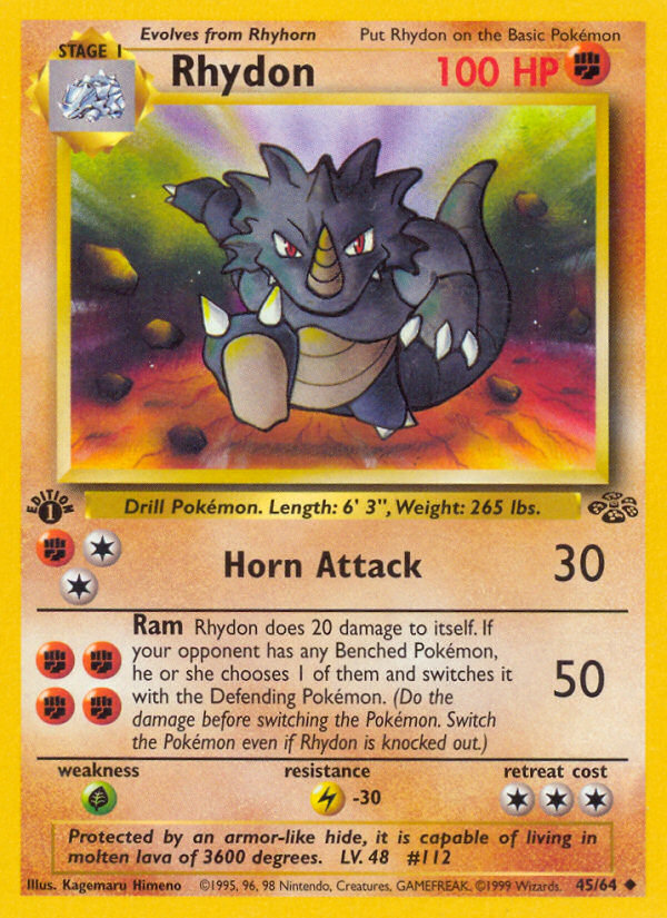 Rhydon (45/64) [Jungle 1st Edition] | Deep Dive Games St. Marys