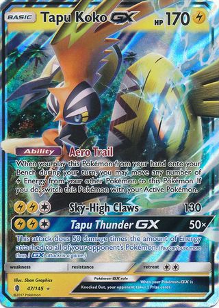 Tapu Koko GX (47/145) (Jumbo Card) [Sun & Moon: Guardians Rising] | Deep Dive Games St. Marys