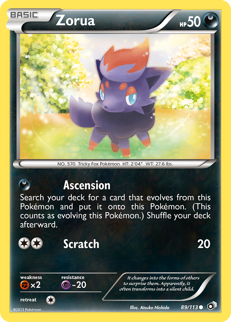 Zorua (89/113) [Black & White: Legendary Treasures] | Deep Dive Games St. Marys