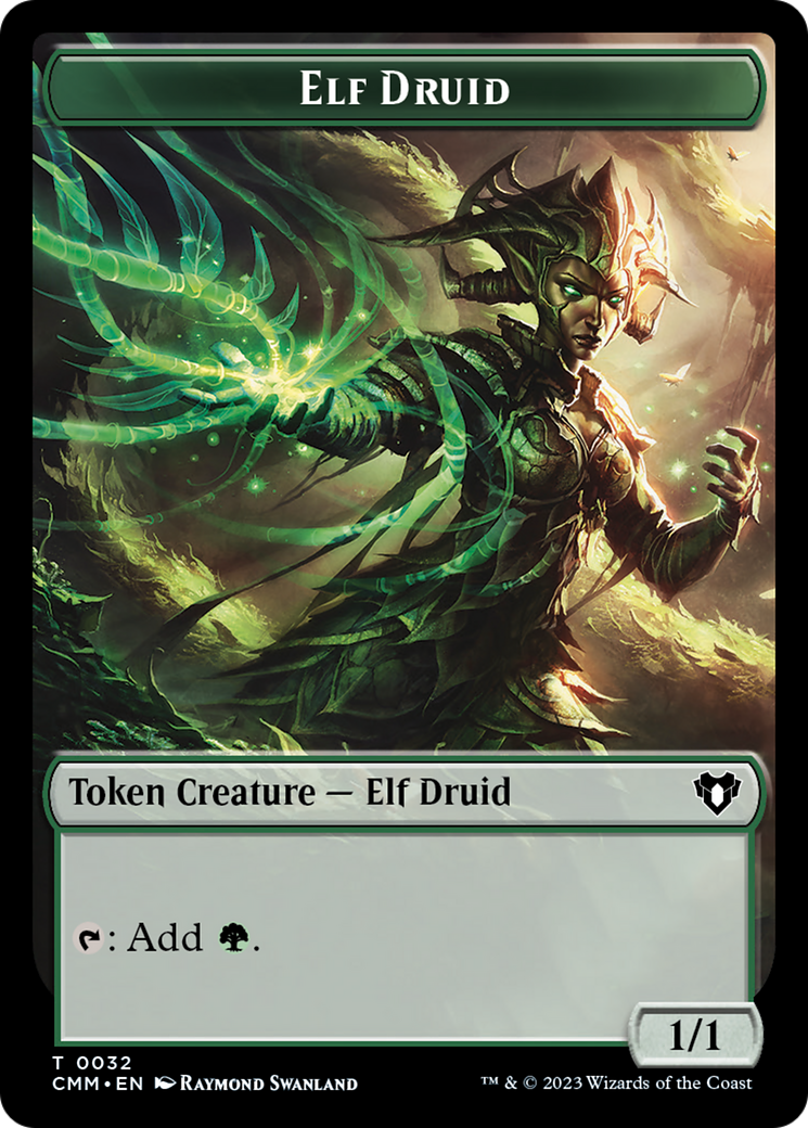 Elf Druid Token [Commander Masters Tokens] | Deep Dive Games St. Marys