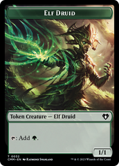 Elemental (0024) // Elf Druid Double-Sided Token [Commander Masters Tokens] | Deep Dive Games St. Marys