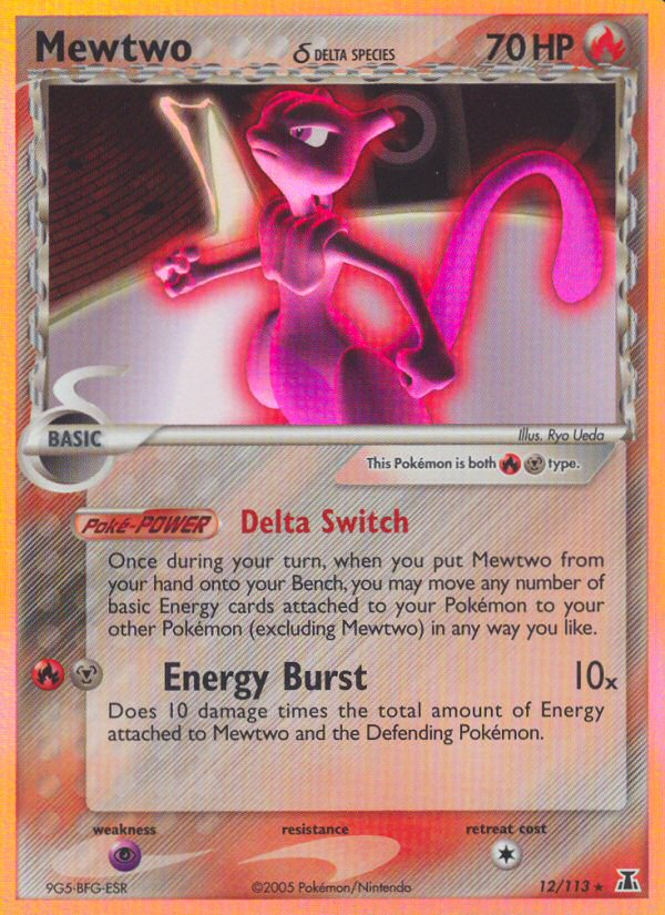 Mewtwo (12/113) (Delta Species) [EX: Delta Species] | Deep Dive Games St. Marys