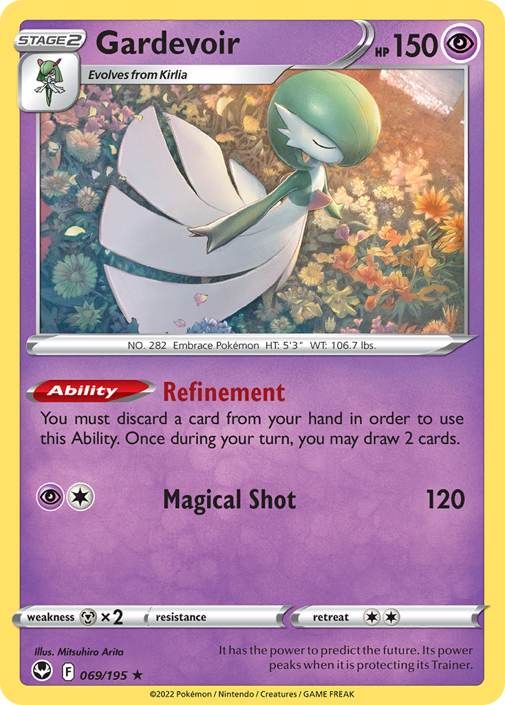 Gardevoir (069/195) (Theme Deck Exclusive) [Sword & Shield: Silver Tempest] | Deep Dive Games St. Marys