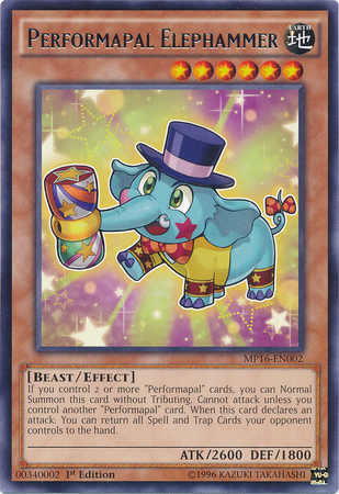 Performapal Elephammer [MP16-EN002] Rare | Deep Dive Games St. Marys