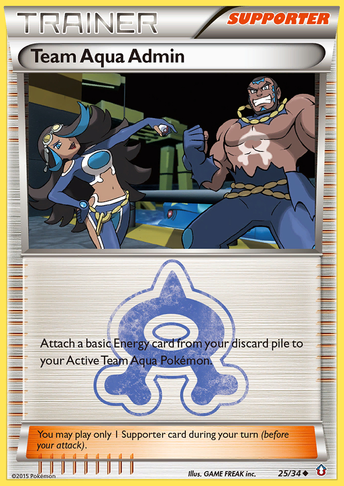 Team Aqua Admin (25/34) [XY: Double Crisis] | Deep Dive Games St. Marys