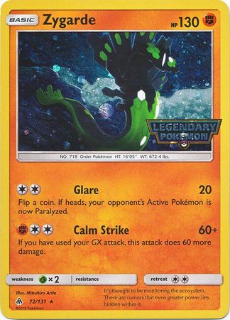 Zygarde (72/131) (Cosmos Holo) [Sun & Moon: Forbidden Light] | Deep Dive Games St. Marys