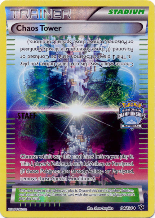 Chaos Tower (94/124) (National Championship Promo Staff) [XY: Fates Collide] | Deep Dive Games St. Marys