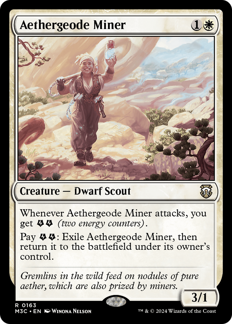 Aethergeode Miner (Ripple Foil) [Modern Horizons 3 Commander] | Deep Dive Games St. Marys