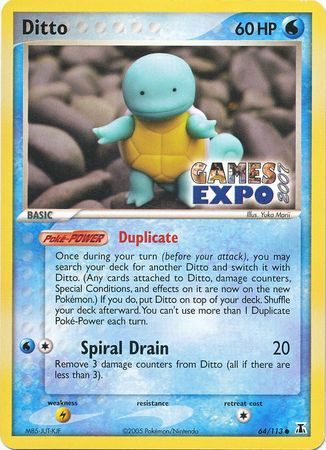 Ditto (64/113) (Games Expo Exclusive) [EX: Delta Species] | Deep Dive Games St. Marys