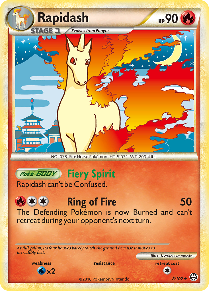 Rapidash (8/102) [HeartGold & SoulSilver: Triumphant] | Deep Dive Games St. Marys