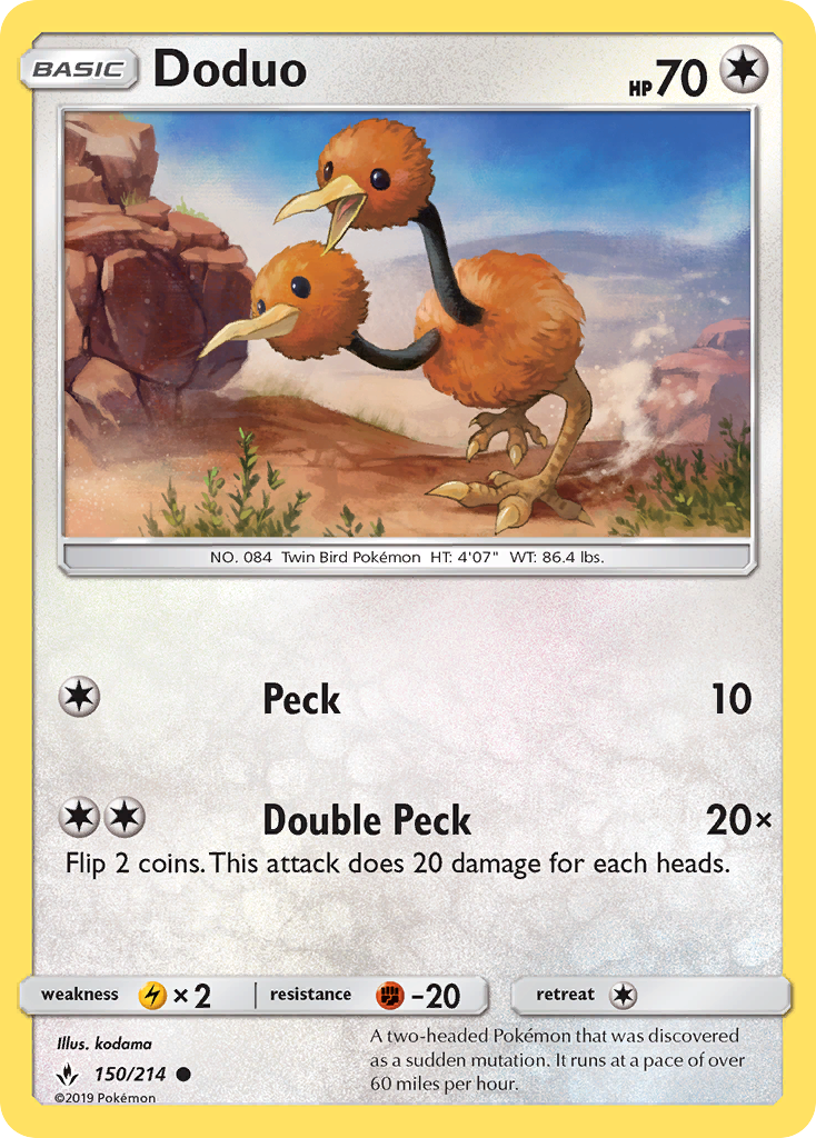 Doduo (150/214) [Sun & Moon: Unbroken Bonds] | Deep Dive Games St. Marys