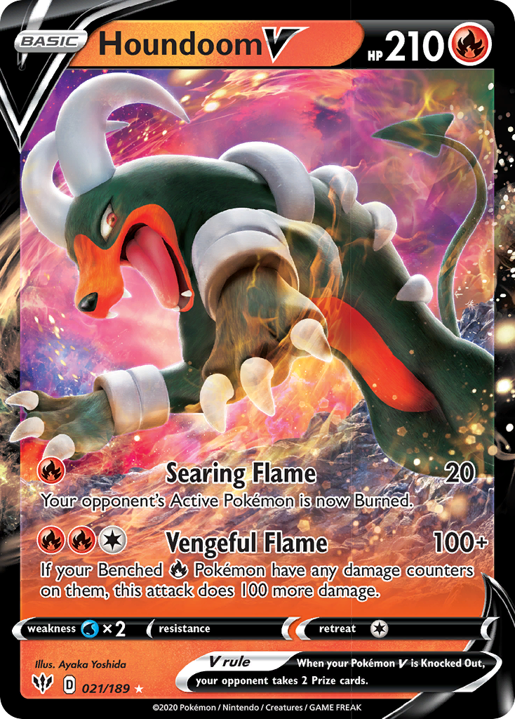 Houndoom V (021/189) [Sword & Shield: Darkness Ablaze] | Deep Dive Games St. Marys