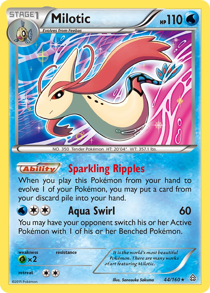 Milotic (44/160) (Theme Deck Exclusive) [XY: Primal Clash] | Deep Dive Games St. Marys