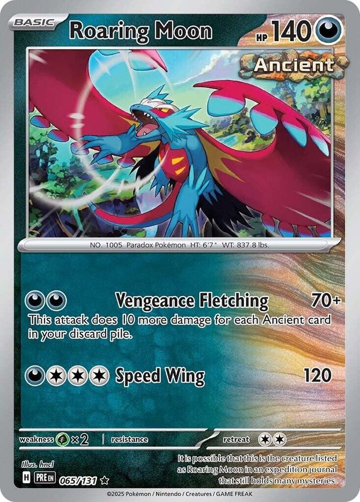 Roaring Moon (065/131) [Scarlet & Violet: Prismatic Evolutions] | Deep Dive Games St. Marys