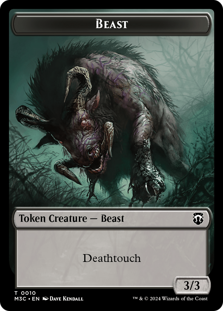 Beast (0010) // Shapeshifter (0008) Double-Sided Token [Modern Horizons 3 Commander Tokens] | Deep Dive Games St. Marys