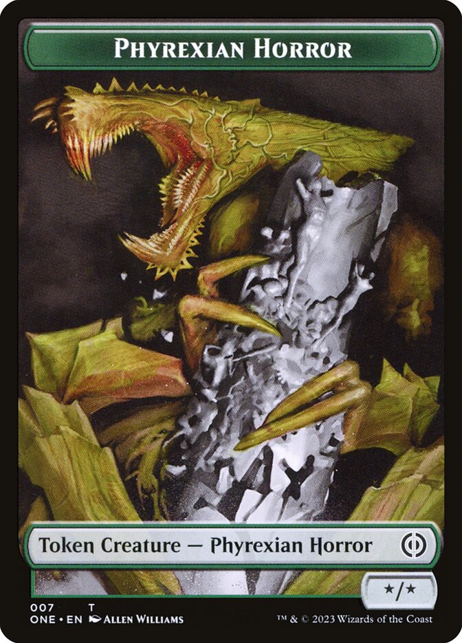 Phyrexian Goblin // Phyrexian Horror Double-Sided Token [Phyrexia: All Will Be One Tokens] | Deep Dive Games St. Marys