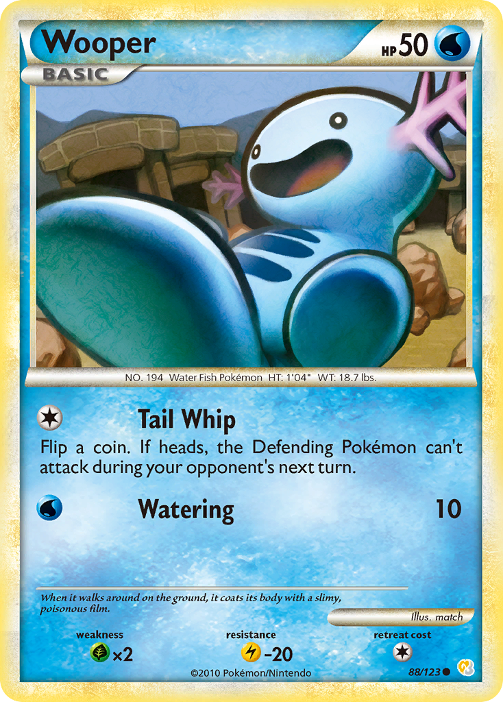 Wooper (88/123) [HeartGold & SoulSilver: Base Set] | Deep Dive Games St. Marys