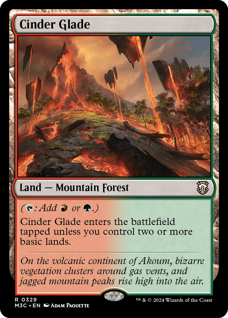 Cinder Glade (Ripple Foil) [Modern Horizons 3 Commander] | Deep Dive Games St. Marys