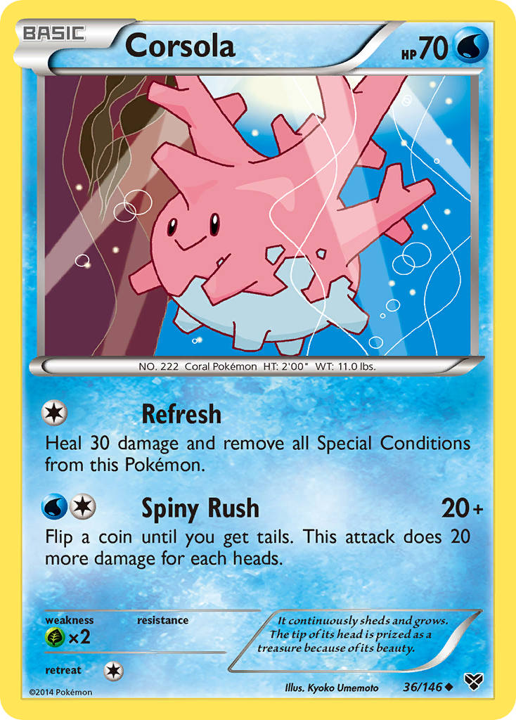 Corsola (36/146) [XY: Base Set] | Deep Dive Games St. Marys