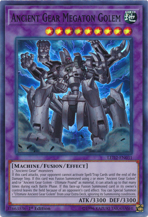 Ancient Gear Megaton Golem [LED2-EN031] Super Rare | Deep Dive Games St. Marys