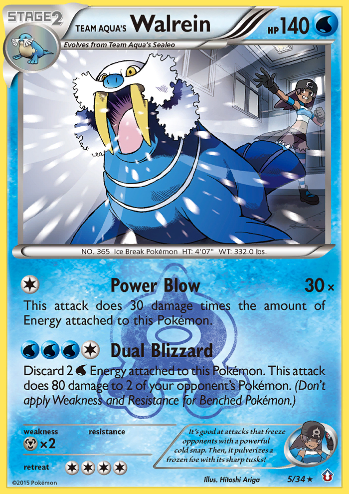 Team Aqua's Walrein (5/34) [XY: Double Crisis] | Deep Dive Games St. Marys