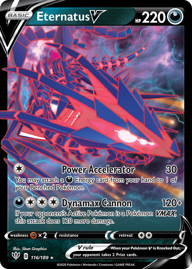 Eternatus V (116/189) (Jumbo Card) [Sword & Shield: Darkness Ablaze] | Deep Dive Games St. Marys