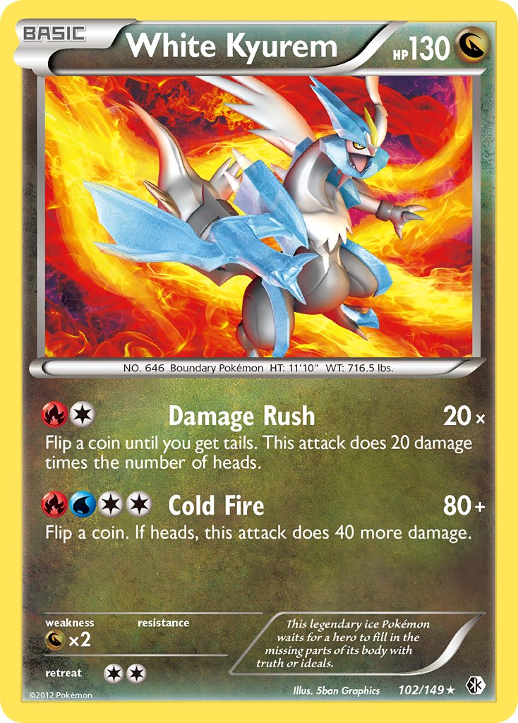 White Kyurem (102/149) (Theme Deck Exclusive) [Black & White: Boundaries Crossed] | Deep Dive Games St. Marys