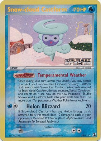 Snow-cloud Castform (29/113) (Stamped) [EX: Delta Species] | Deep Dive Games St. Marys