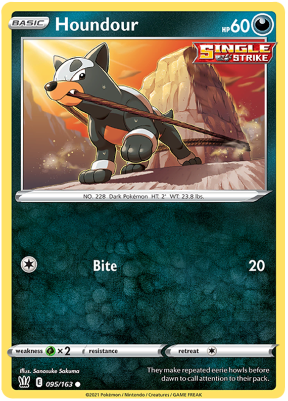 Houndour (095/163) [Sword & Shield: Battle Styles] | Deep Dive Games St. Marys