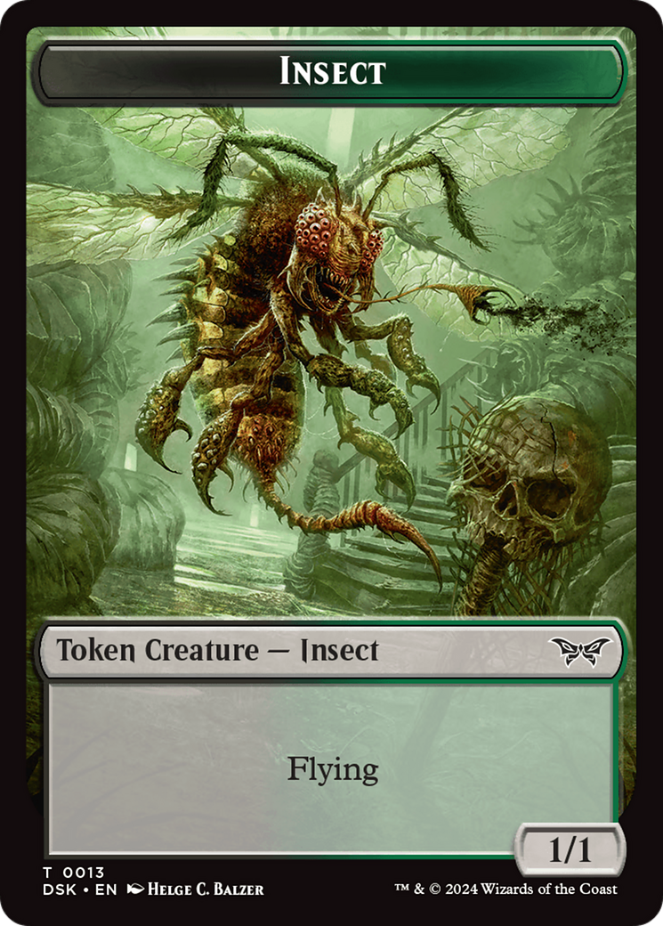 Insect (0013) Token [Duskmourn: House of Horror Tokens] | Deep Dive Games St. Marys