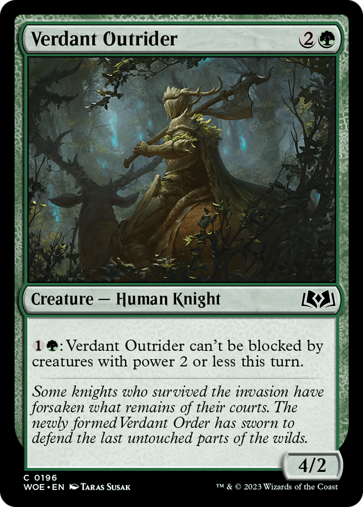 Verdant Outrider [Wilds of Eldraine] | Deep Dive Games St. Marys